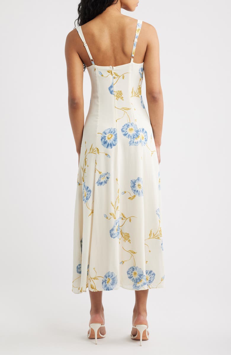 Reformation Aislinn Floral Tie Front Dress, Alternate, color, Glorious