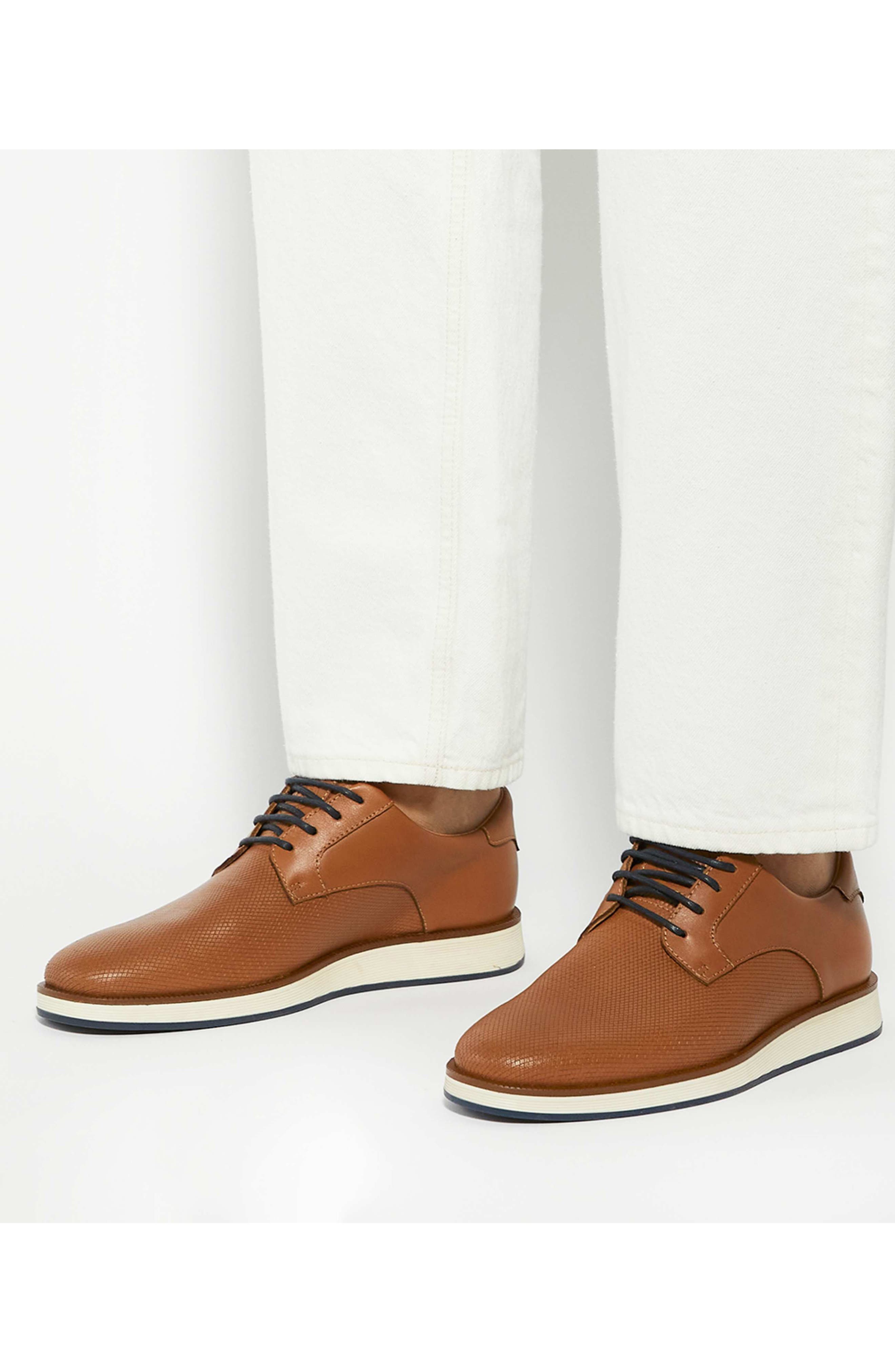 Bow Textured Sneaker Derby, Alternate, color, TAN