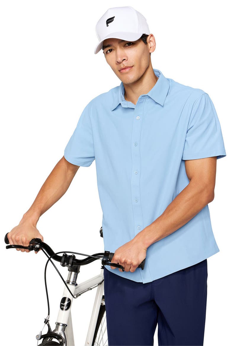The Don Short Sleeve Button Up, Alternate, color, Newport Blue
