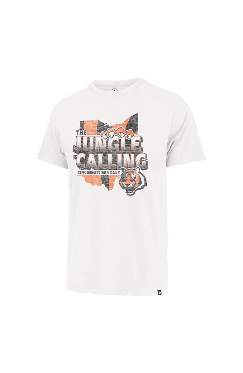 '47 Men's '47 White Cincinnati Bengals The Jungle is Calling Regional Franklin T-Shirt, Alternate, color, 