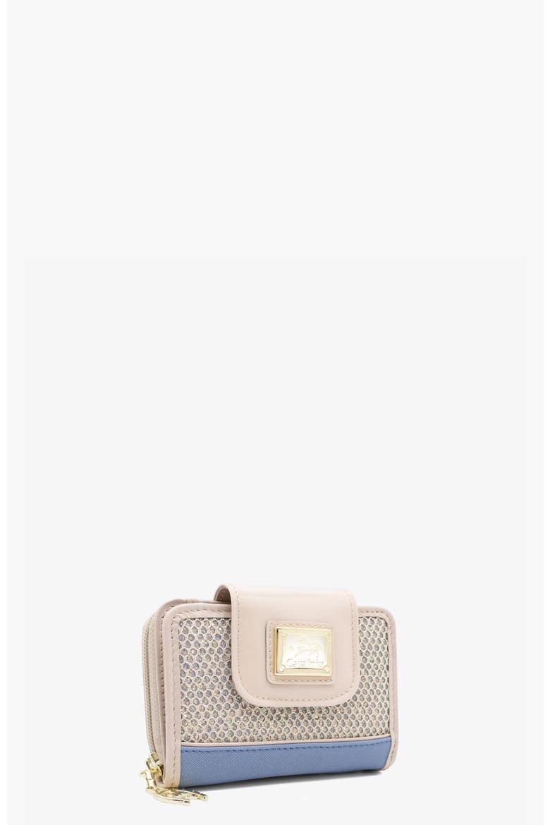 Radiance Wallet 218, Alternate, color, Light Blue / Beige