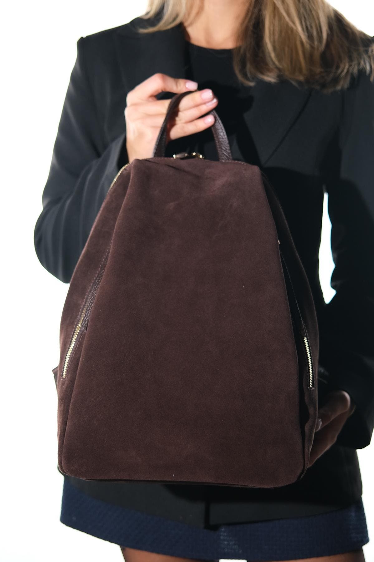 Forever & Always Shoes Josh Leather Backpack, Alternate, color, Brown Suede