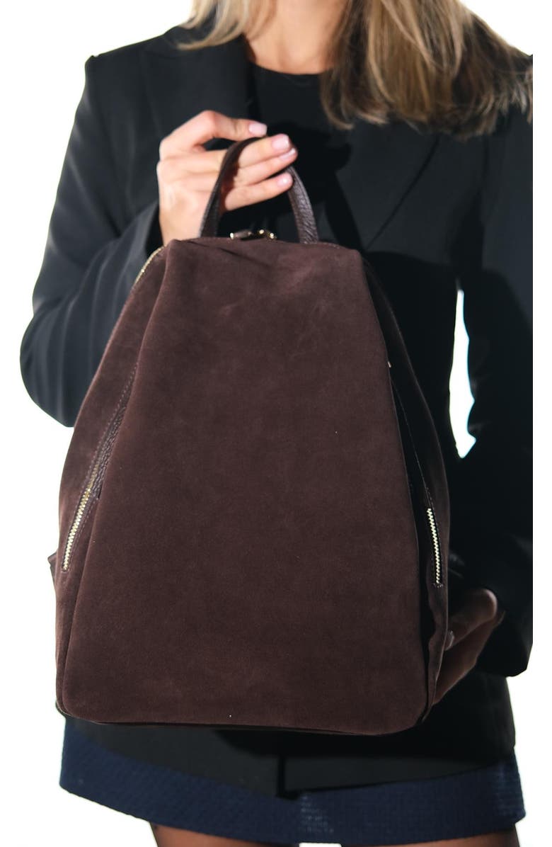 Forever & Always Shoes Josh Leather Backpack, Alternate, color, Brown Suede