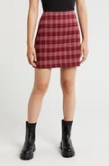 AREA STARS Plaid Miniskirt