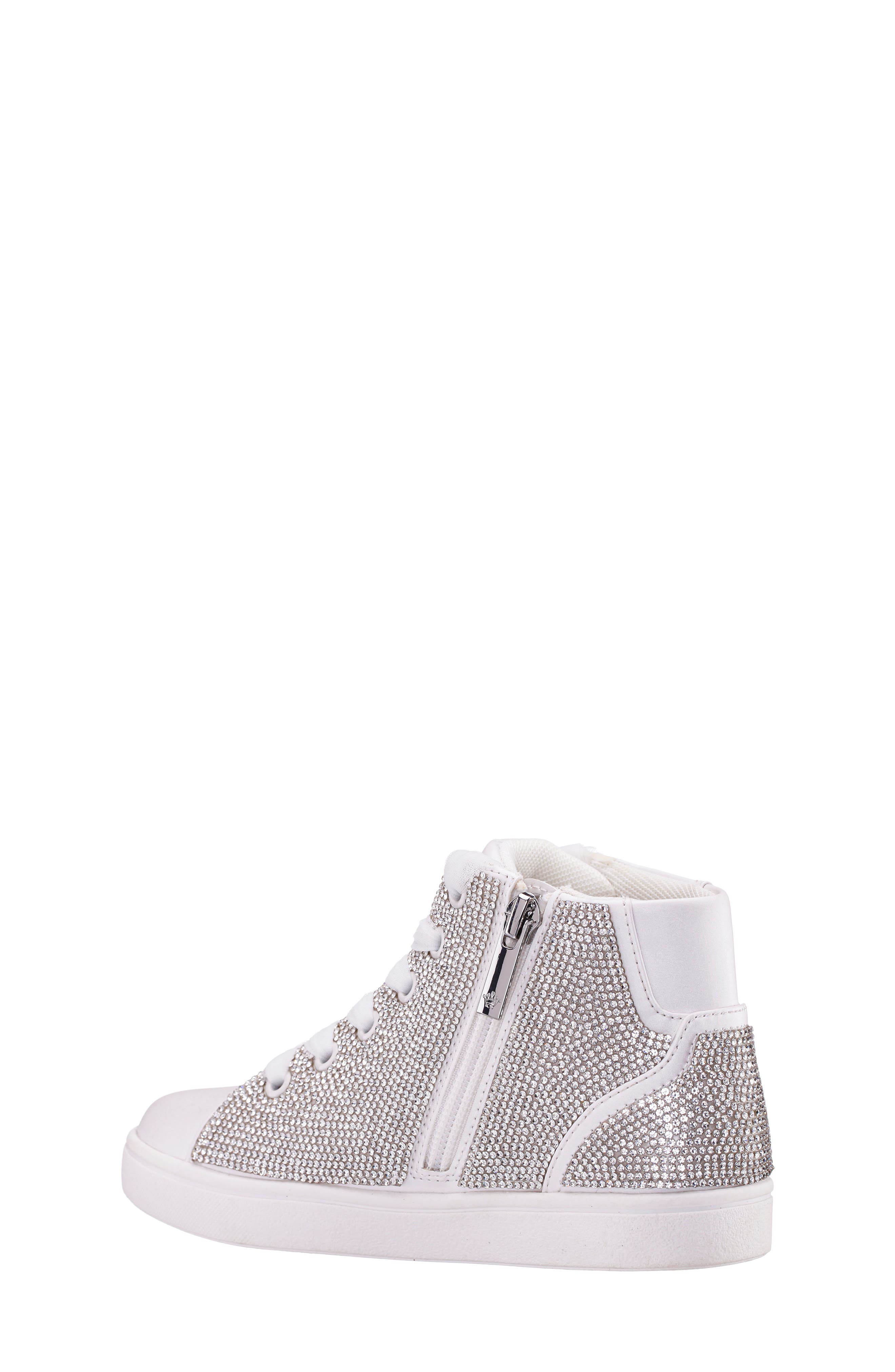 Nina Kids' Kula High Top Sneaker, Alternate, color, White Smooth Stones