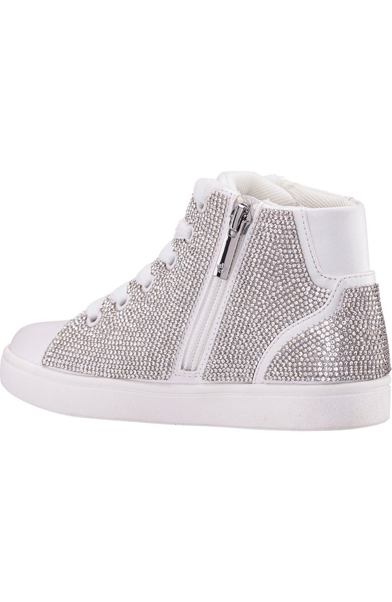 Nina Kids' Kula High Top Sneaker, Alternate, color, White Smooth Stones