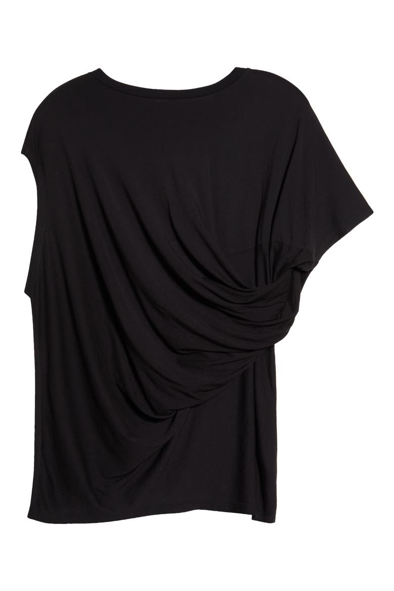 Milena Twist T-Shirt, Main, color, BLACK