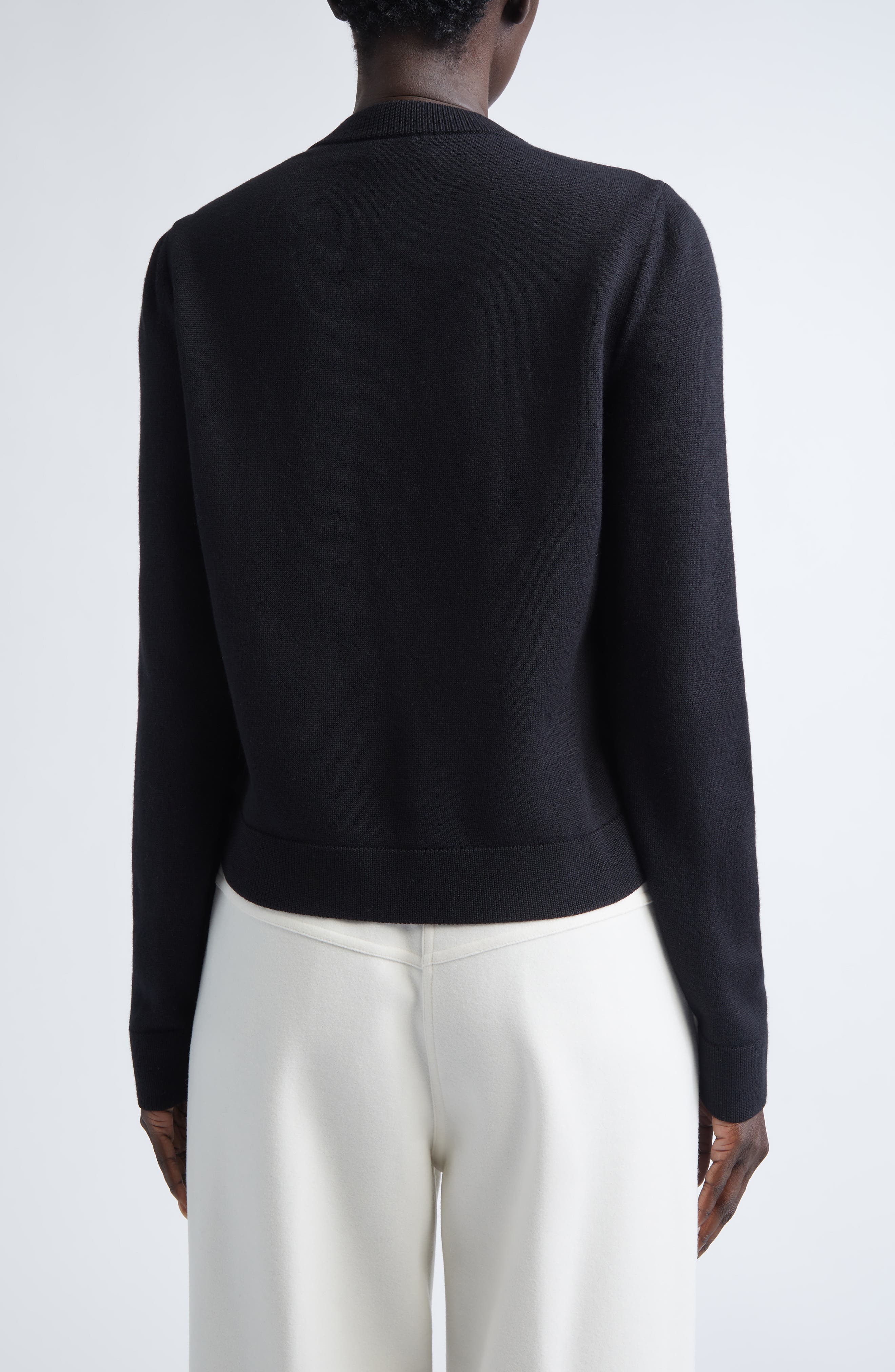 Virgin Wool Knit & Quilted Down Cardigan - image 2