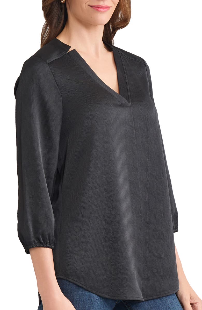 Jones New York Textured Tunic, Alternate, color, Jones Black