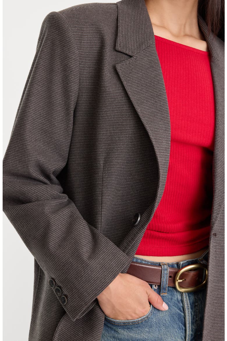 The Oversized Blazer, Alternate, color, CHARCOAL MINI HOUNDSTOOTH