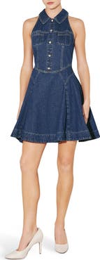 FREEMARKET Denim Halter Minidress