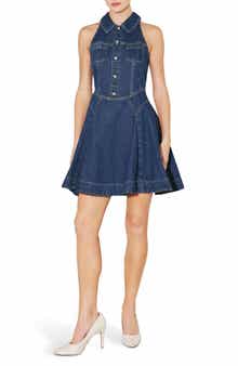 FREEMARKET Denim Halter Minidress