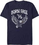 Lost Gods Mens Lost Gods Bald Eagle Born Free T Shirt