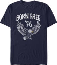 Lost Gods Mens Lost Gods Bald Eagle Born Free T Shirt