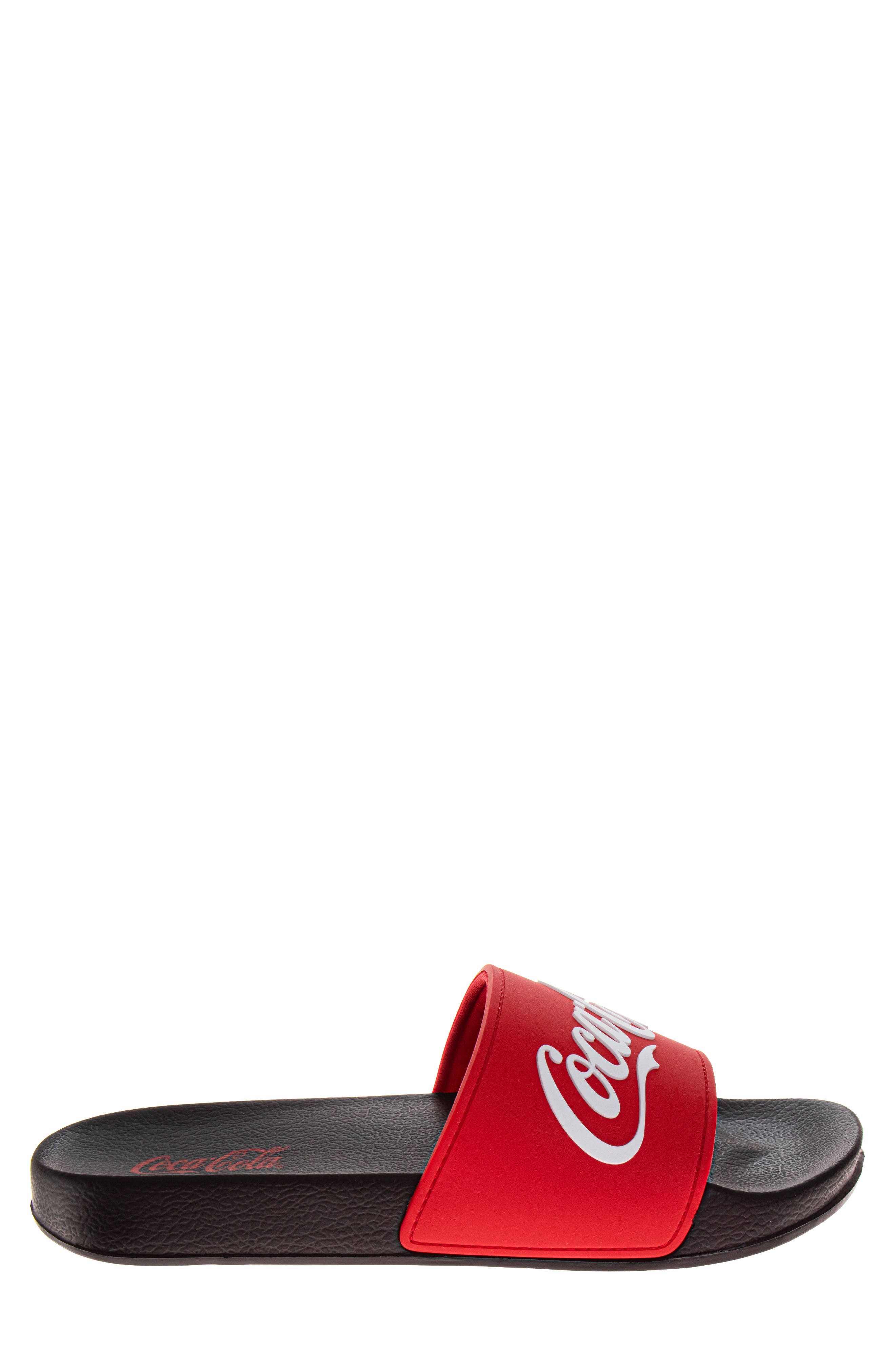 Coca Cola Cola-Cola<sup>®</sup> Slide Sandal, Alternate, color, Red Black