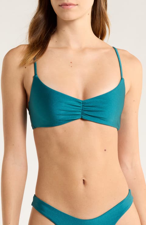 Gathered Crop Bikini Top