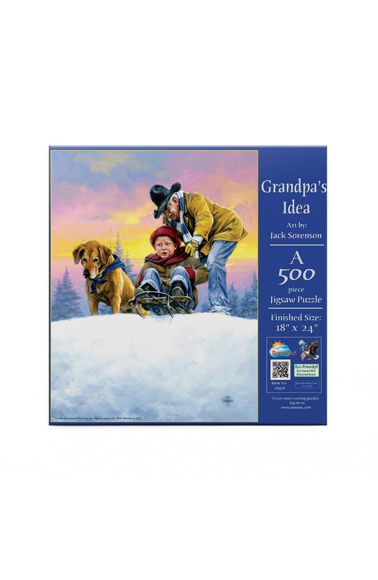 Sunsout Grandpa's Idea 500 piece Jigsaw Puzzle for Adults, Alternate, color, Multicolor