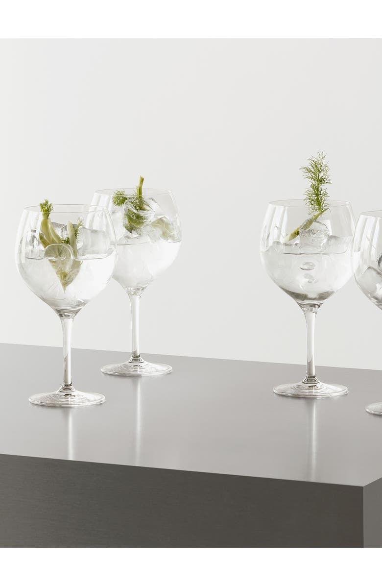 Orrefors Set of 4 Crystal Gin & Tonic Glasses, Alternate, color, Clear