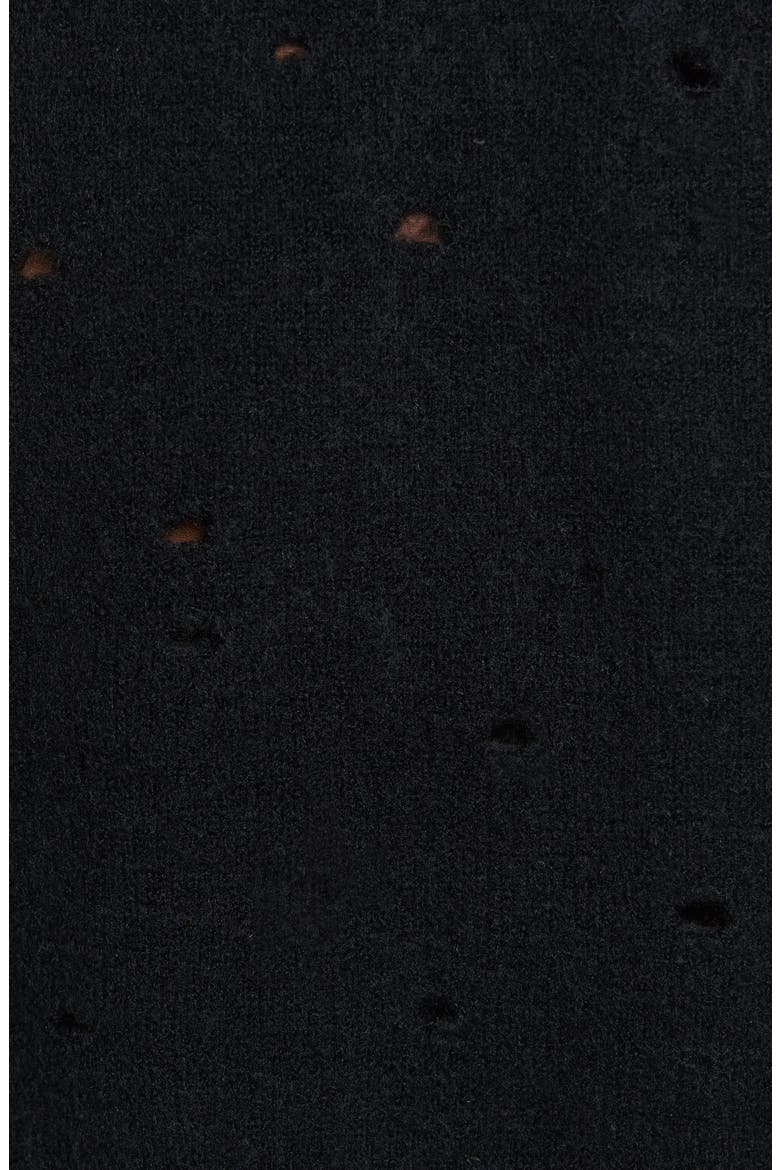 Distressed Sweater, Alternate, color, BLACK