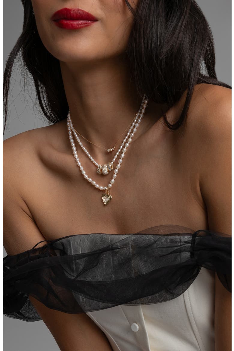 Freshwater Pearl Necklace , Alternate, color, YELLOW GOLD