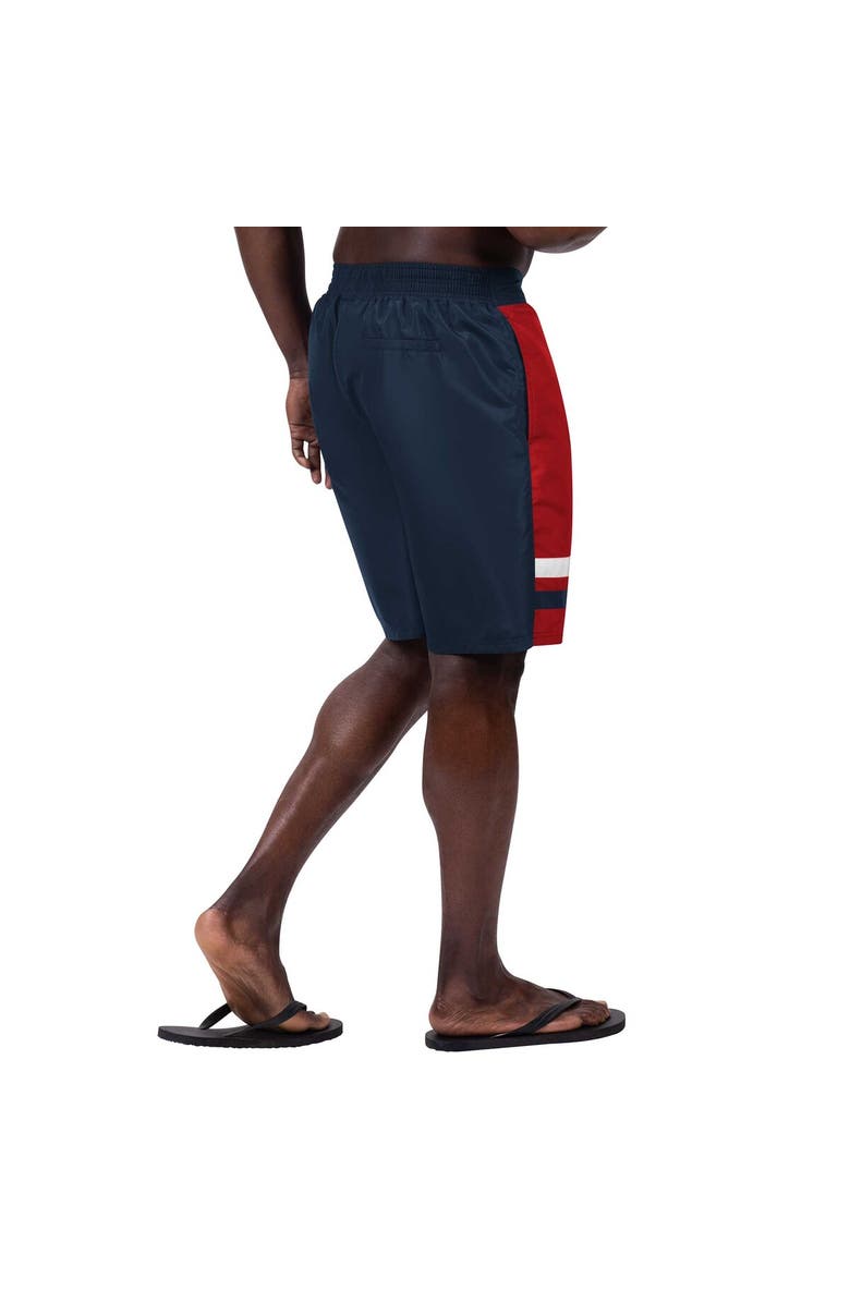 G-III SPORTS BY CARL BANKS Men's G-III Sports by Carl Banks Navy Atlanta Braves Anchor Swim Trunks, Alternate, color, 