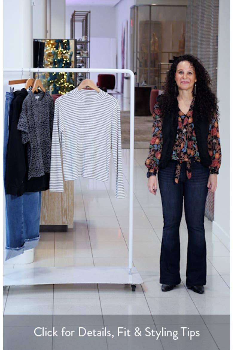 Stripe Long Sleeve Mock Neck T-Shirt video