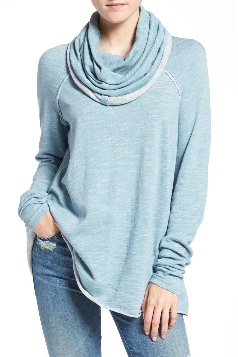 Cocoon Cowl Neck Top, Main, color, BLUE