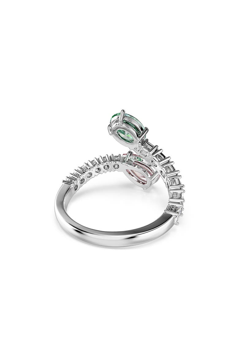 x Ariana Grande Multicolor Crystal Bypass Ring, Alternate, color, SILVER/ MULTI