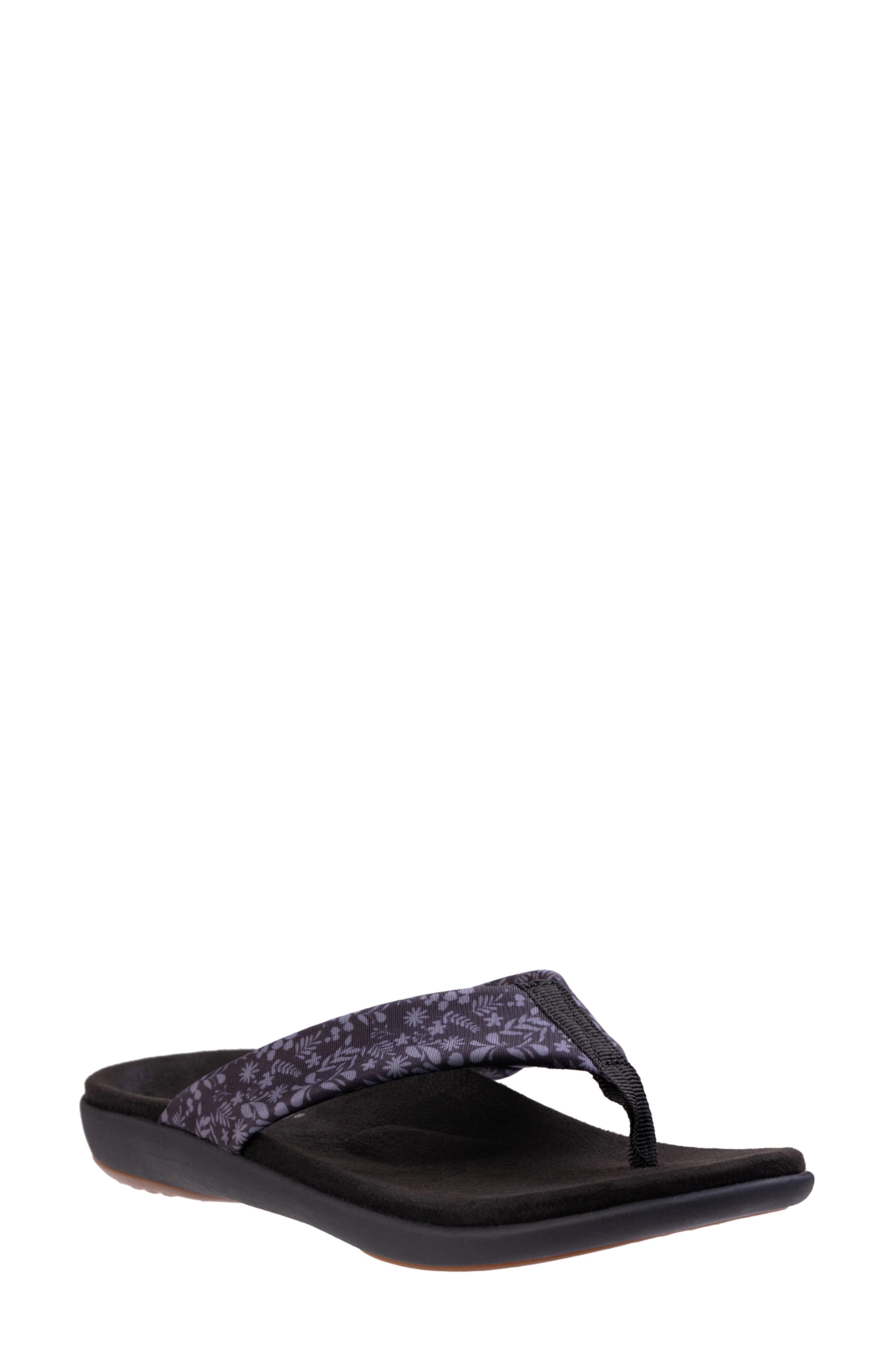 Revitalign Euphoria Flip Flop, Main, color, Black