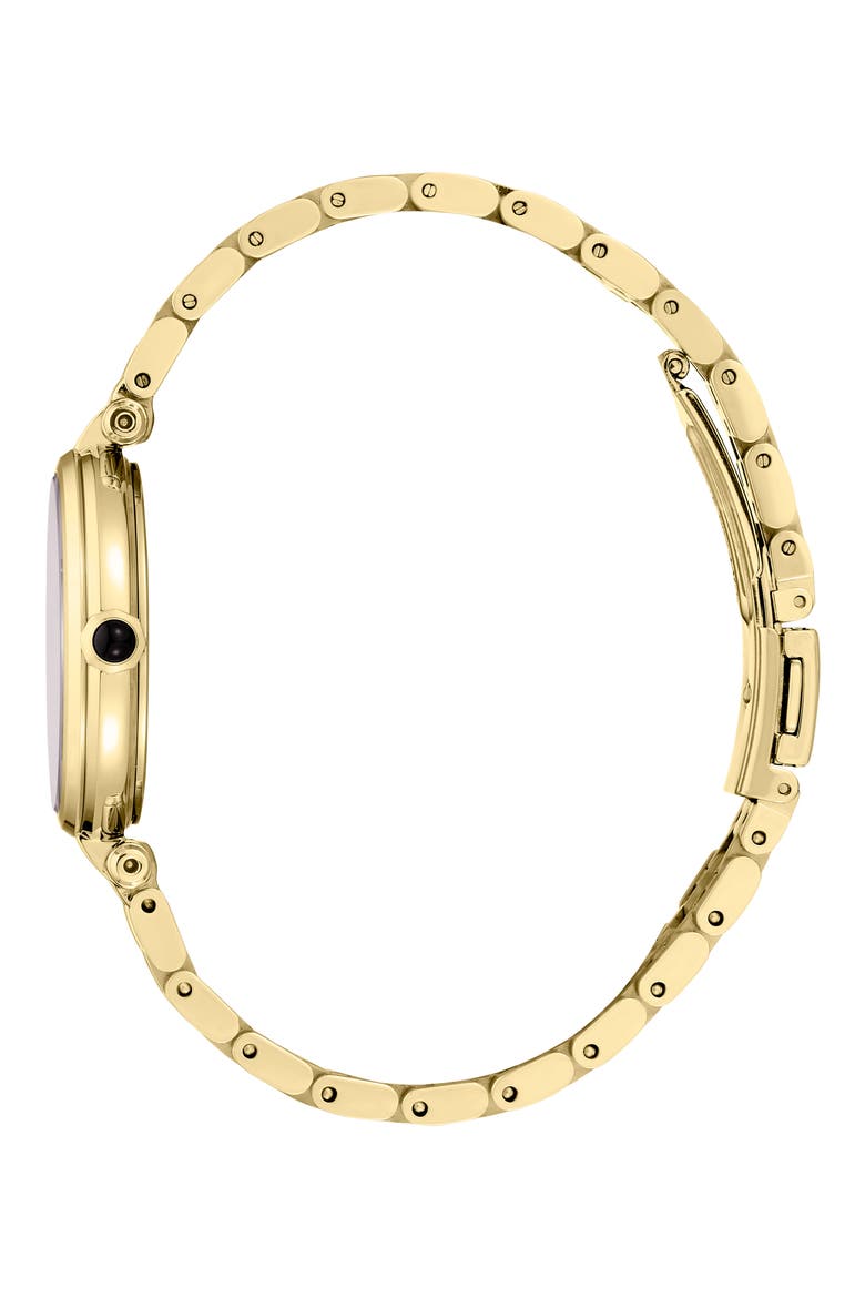 Diamond Mother-of-Pearl Bracelet Watch, Alternate, color, YELLOW TONE