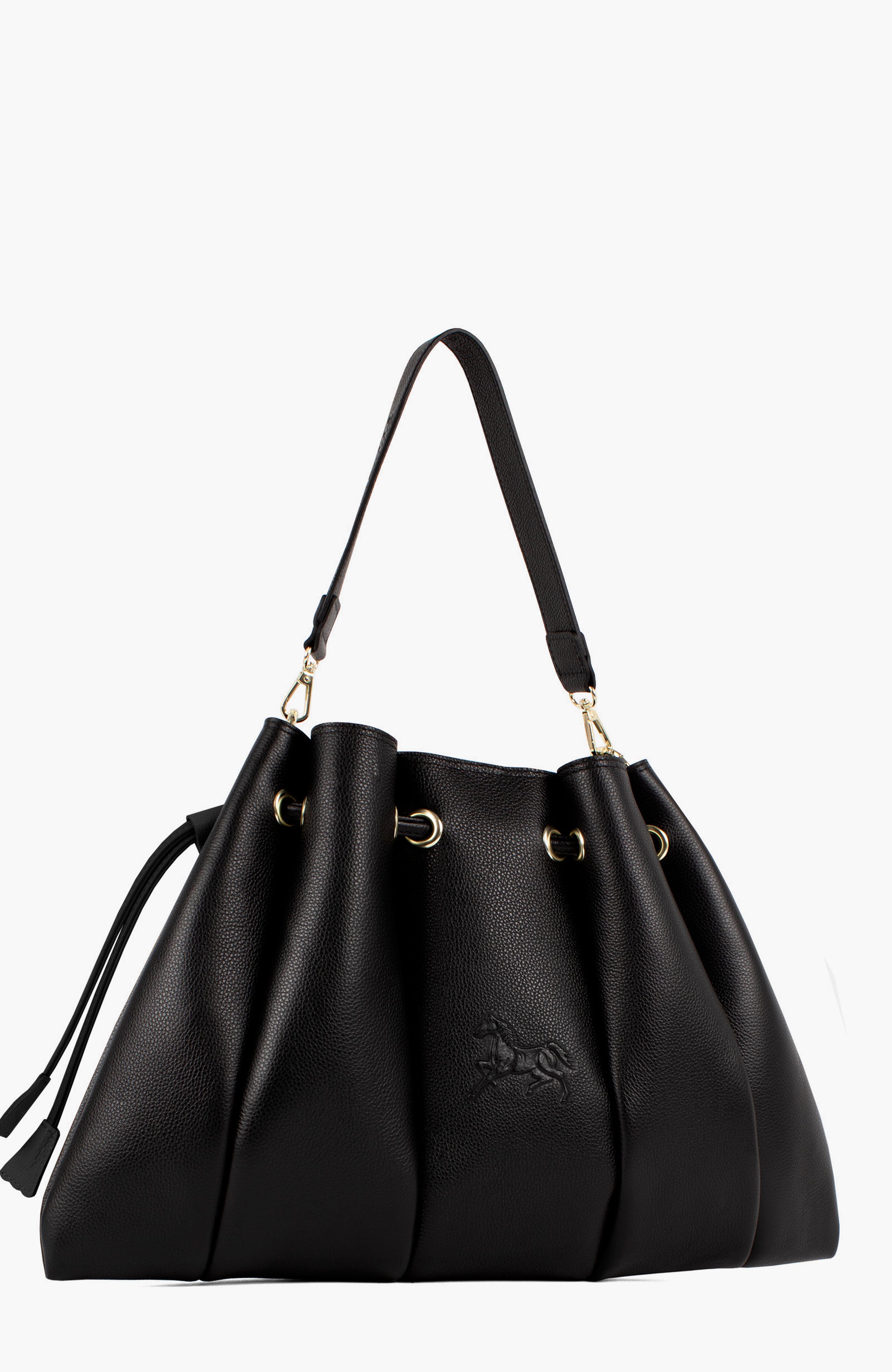 Signature CV By Cavalinho Leather Shoulder Bag 644, Alternate, color, Black