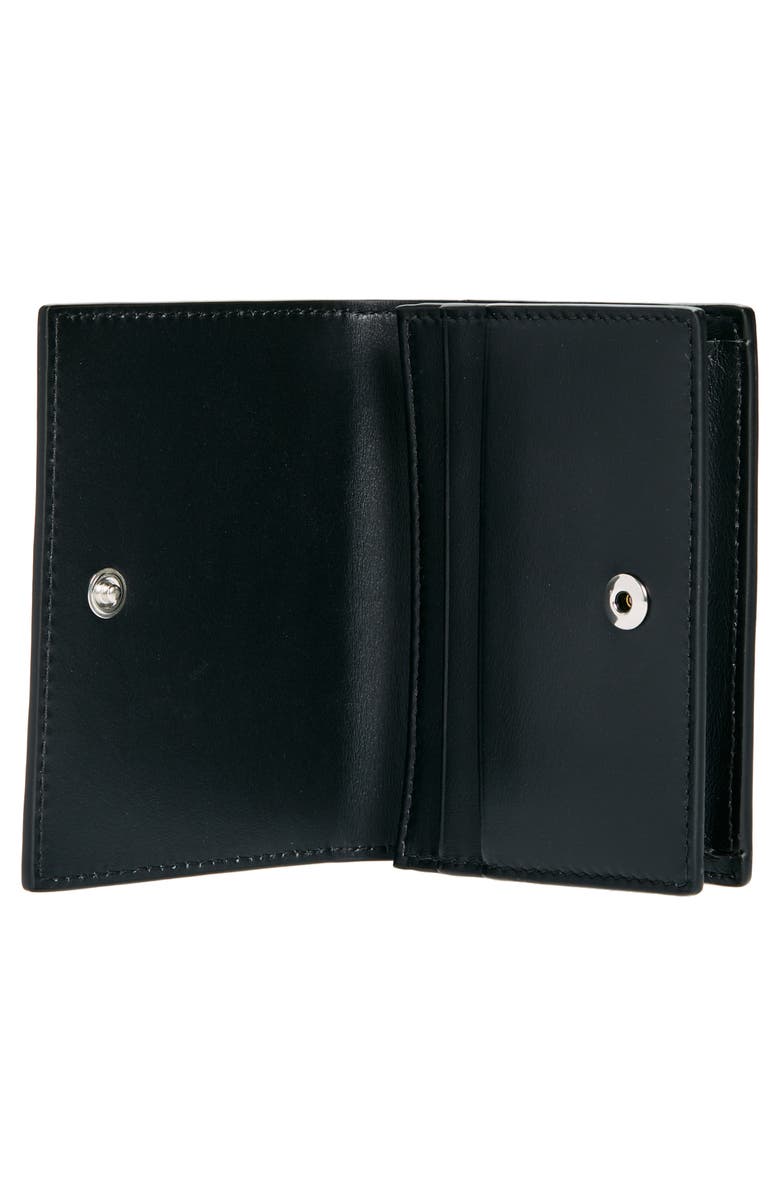 Dolce&Gabbana Logo Plaque Leather Card Holder, Alternate, color, Nero