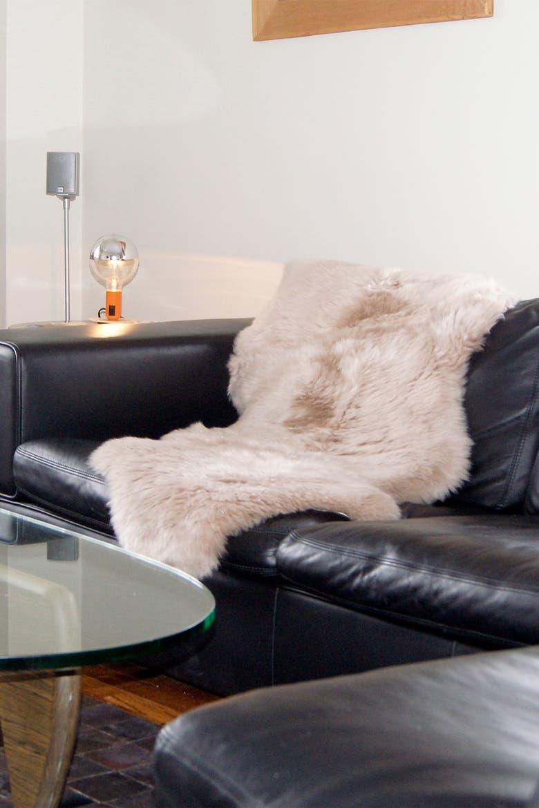 New Zealand Genuine Sheepskin Throw, Alternate, color, TAUPE