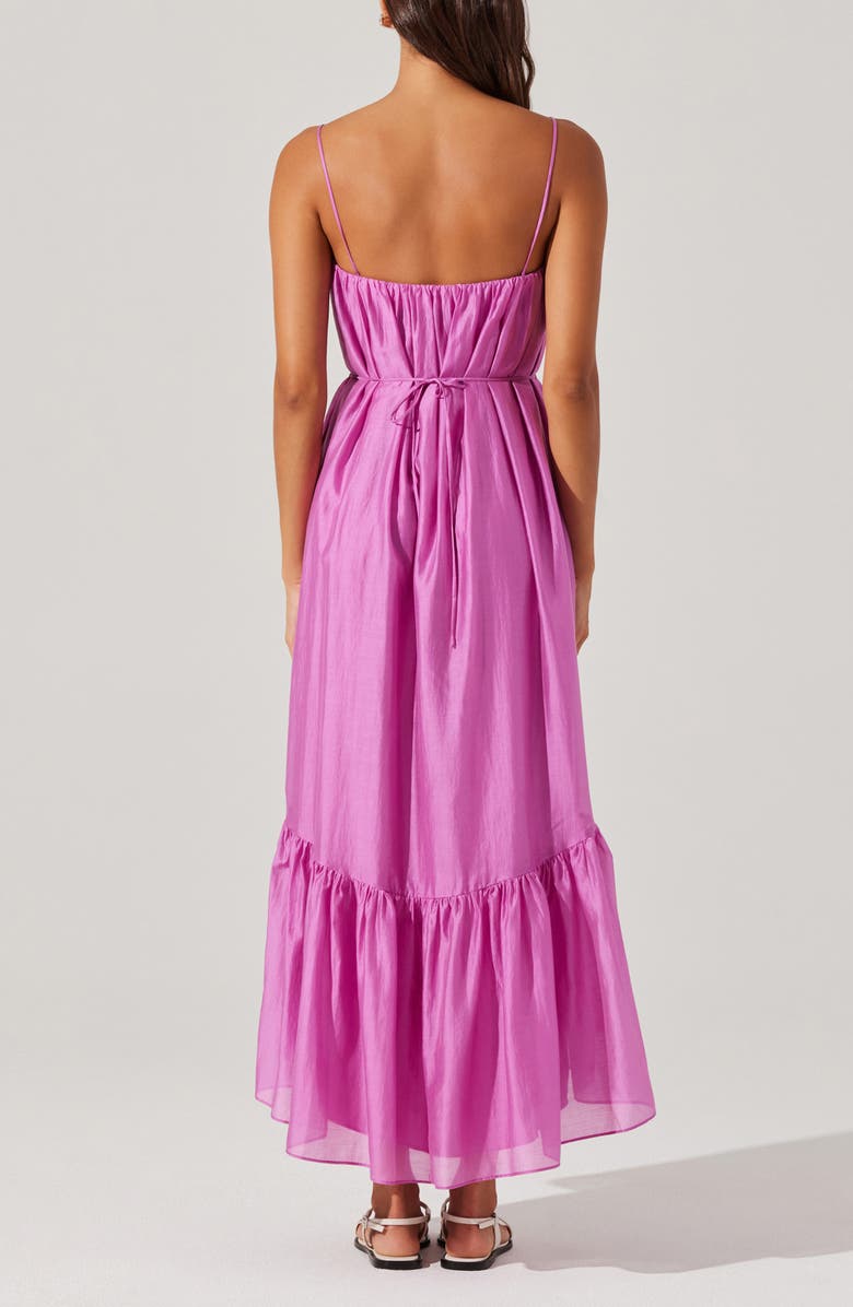 ASTR the Label Elisha Ruffle High-Low Organza Dress, Alternate, color,