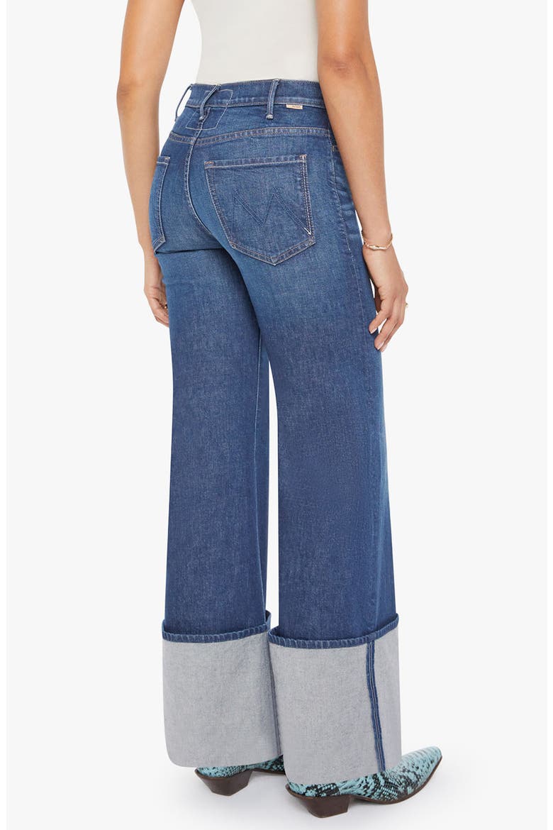Lil' Hustler Roller Sneak Cuff Wide Leg Jeans, Alternate, color, KICKS AND RIFFS