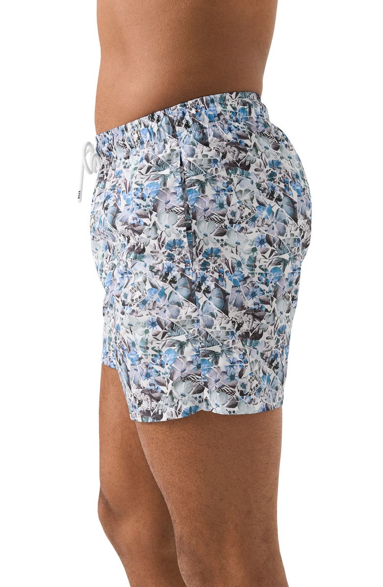 Eton Print Swim Trunks, Alternate, color, Blue Multi