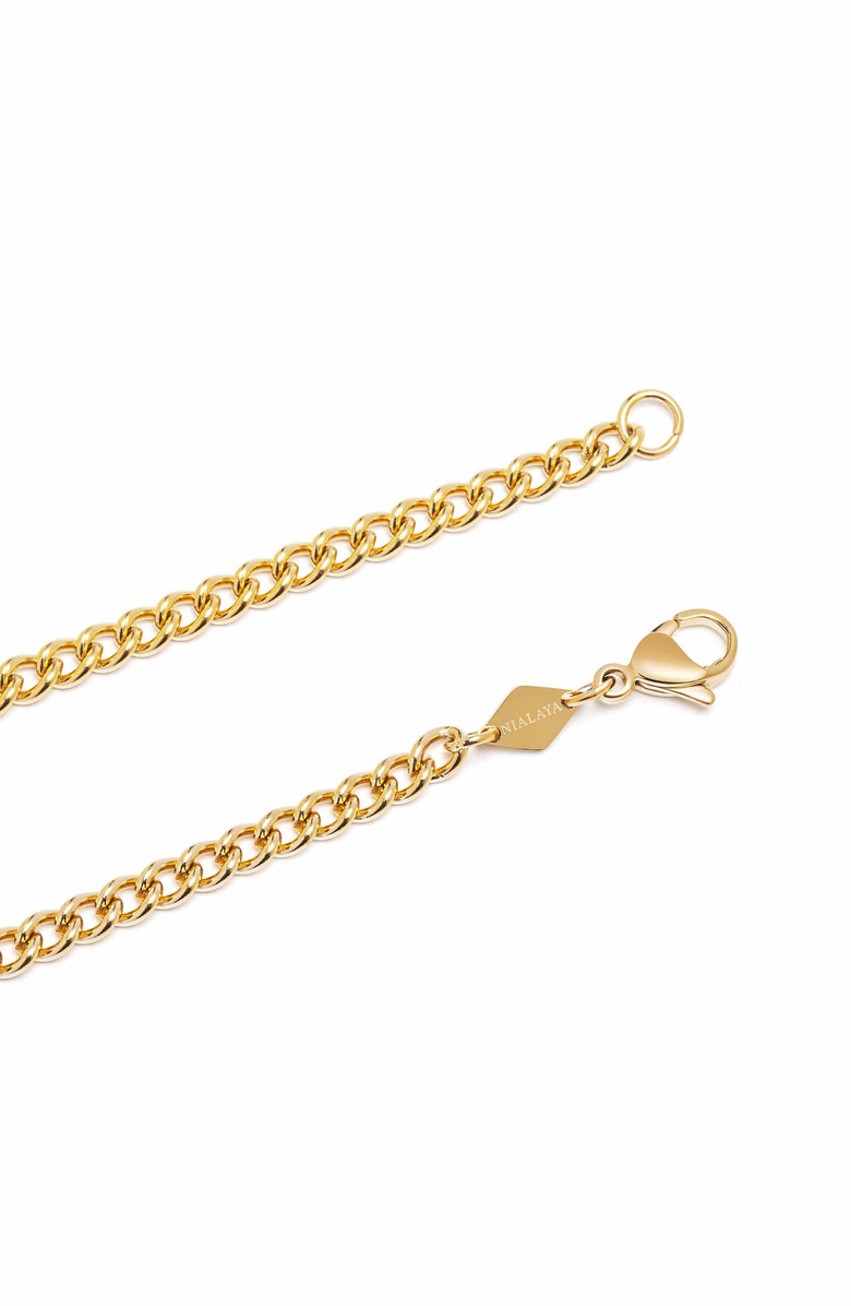 Nialaya Evil Eye and Hamsa Hand Necklace, Alternate, color, Turquoise Center