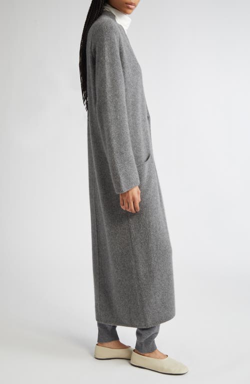 Loulou De Saison Smet Mercerized Wool & Yak Hair Blend Maxi Cardigan In Gray