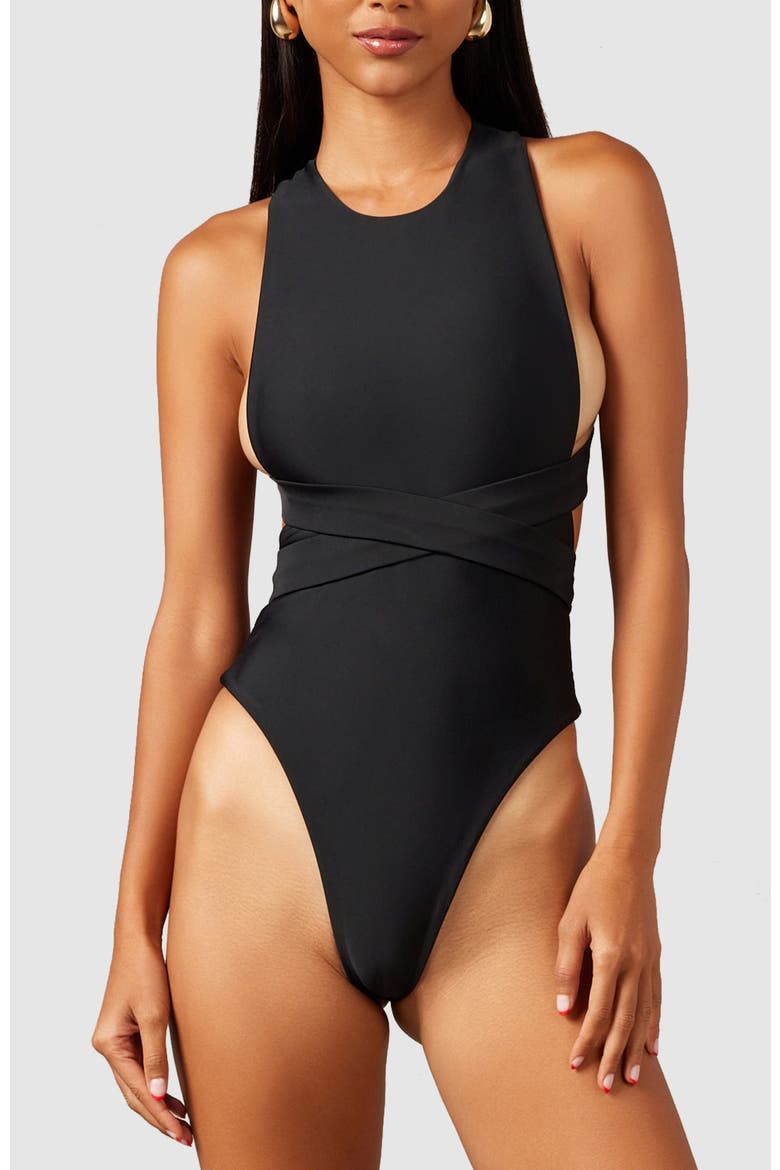 Ethos One-Piece Swimsuit, Main, color, Black