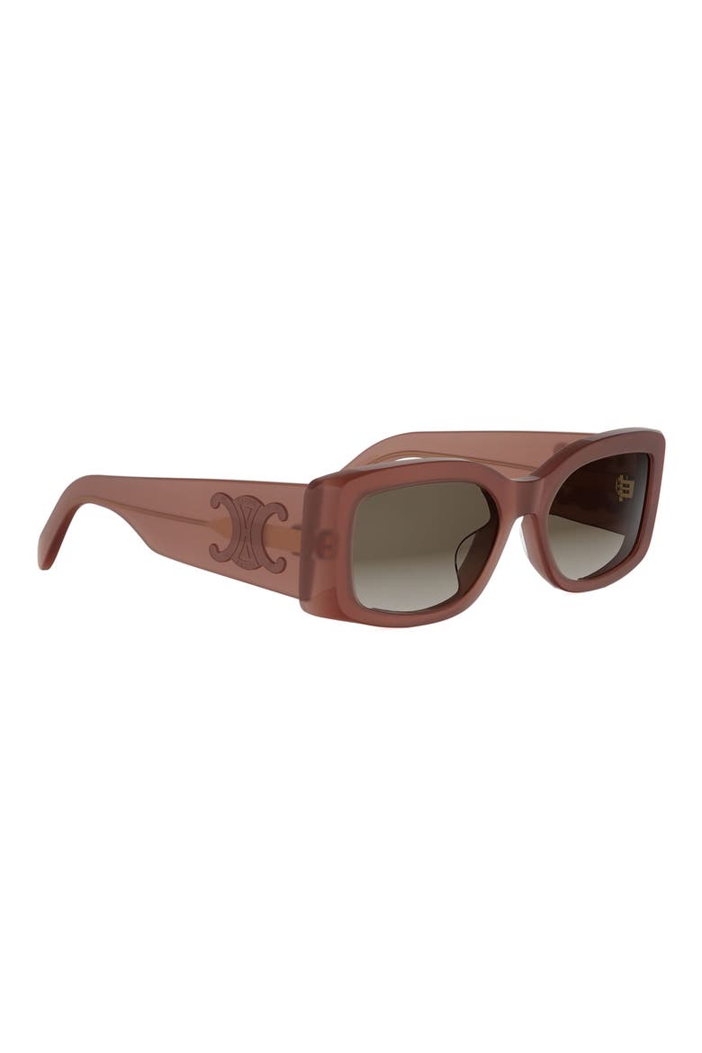 Maxi Triomphe 53mm Gradient Rectangular Sunglasses, Alternate, color, LIGHT BROWN / GRADIENT BROWN