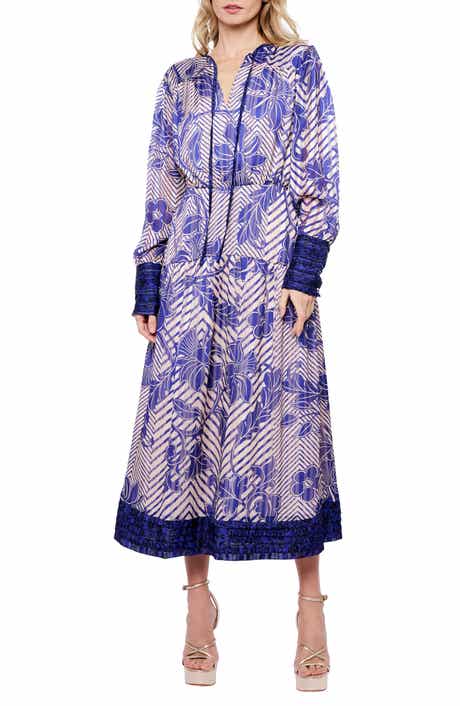 Mindy Scarf Print Midi Dress