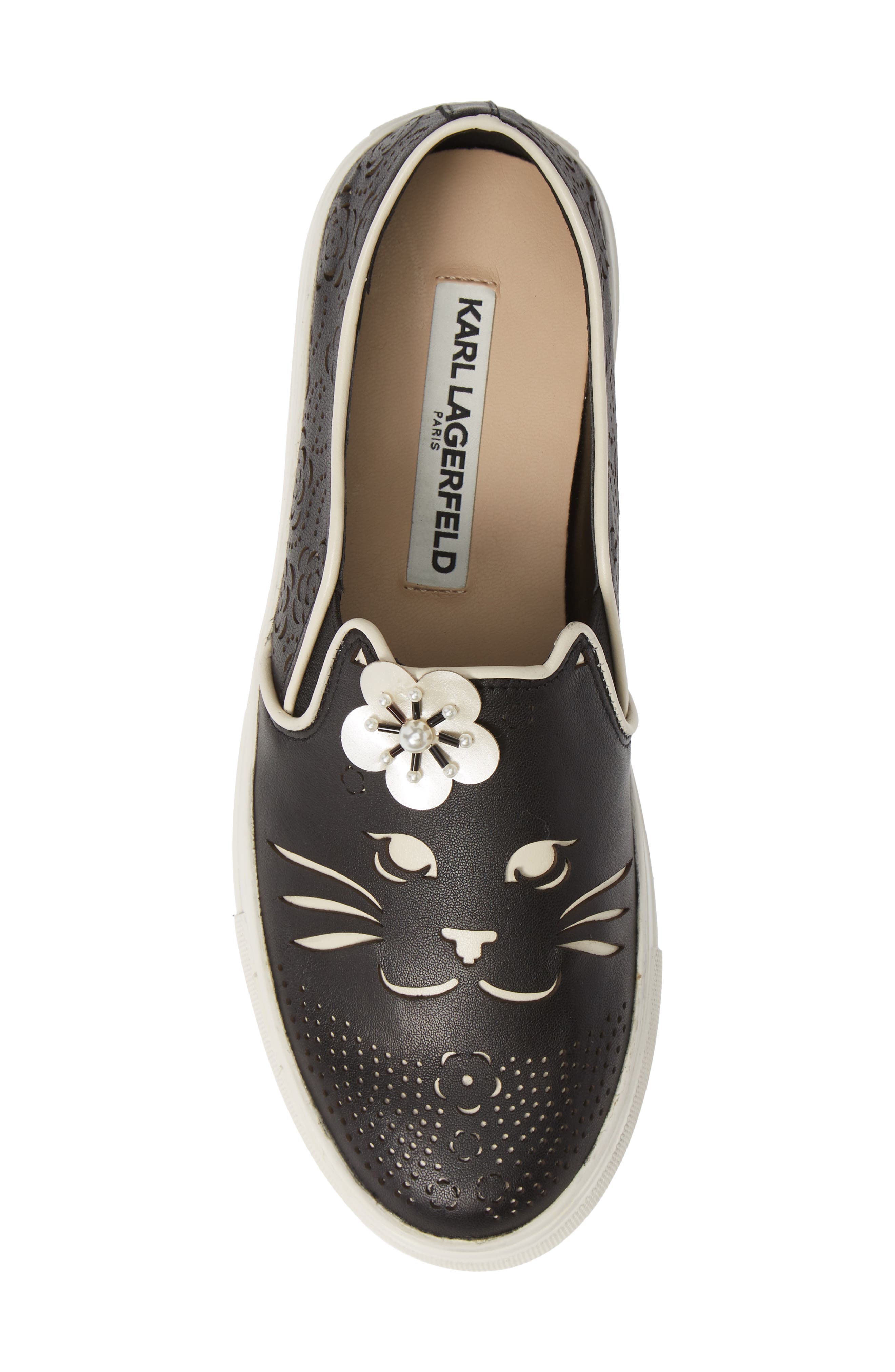 KARL LAGERFELD PARIS Edison Slip-On Cat Sneaker, Alternate, color, 