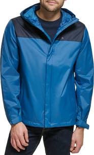 Tommy Hilfiger Nylon Hooded Quilted Rain Jacket