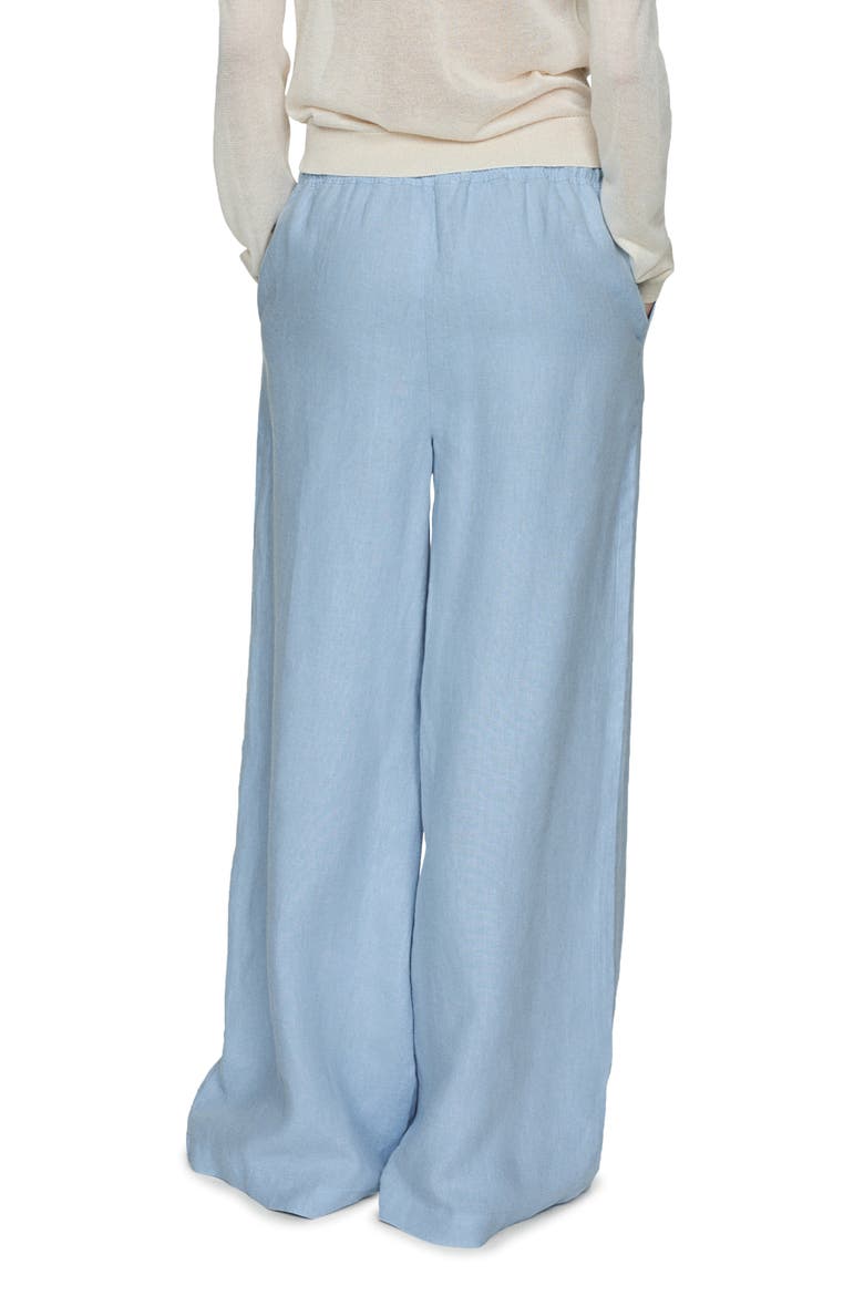 Drawstring Linen Pants, Alternate, color, SKY BLUE