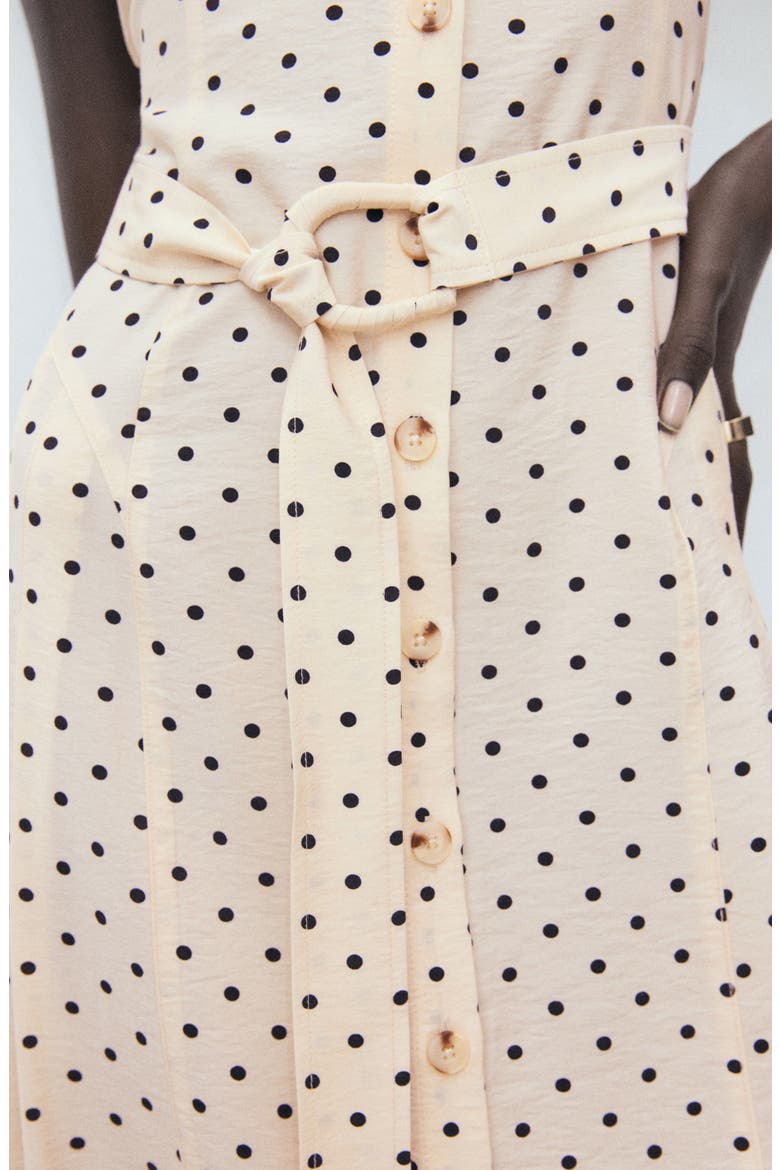 Polka Dot Shirtdress, Alternate, color, ECRU