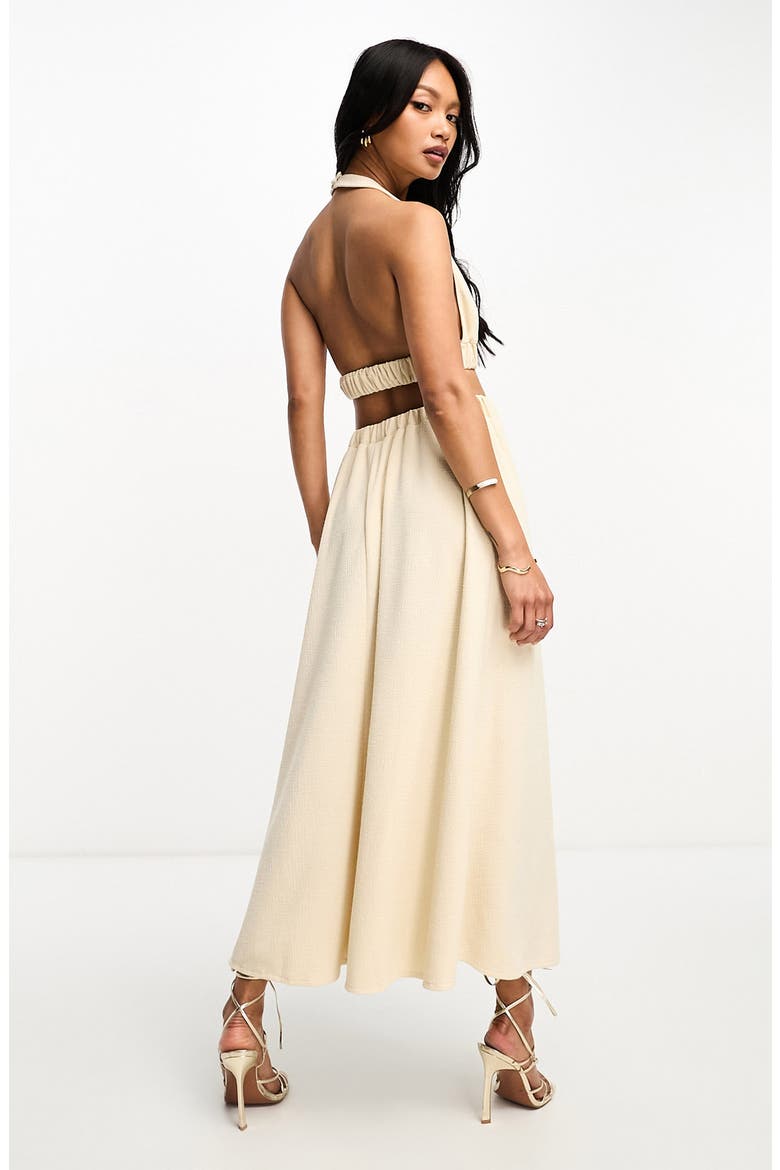 A-Line Halter Dress, Alternate, color, CREAM