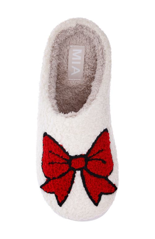 Shop Mia Cozi Slipper In Red Bow
