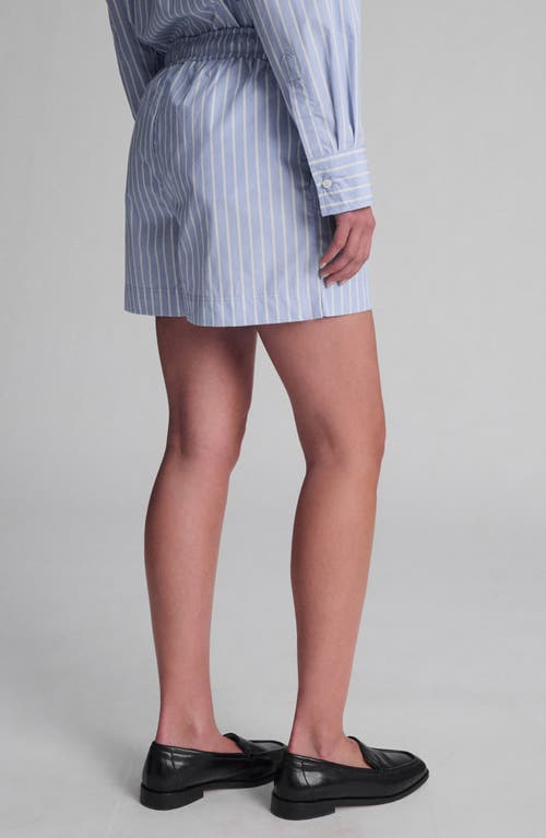 Mavi Jeans Stripe Cotton Drawstring Shorts In Blue
