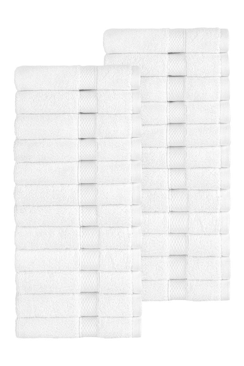 24-Pack Anovia Cotton Washcloths, Alternate, color, WHITE