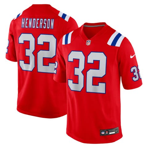 Men's Nike TreVeyon Henderson Red New England Patriots Alternate Game Player Jersey